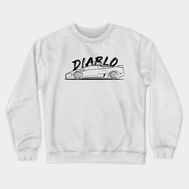 Lambo Diablo Crewneck Sweatshirt by turboosted